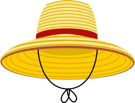 Yellow Straw Hat Cartoon 10862375 Vector Art At Vecteezy