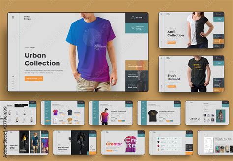 User Interface E Commerce Website Page Layout Set Stock Vorlage Adobe