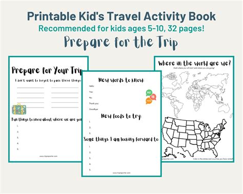 Printable Travel Activity Book for Kids - Trip Reporter