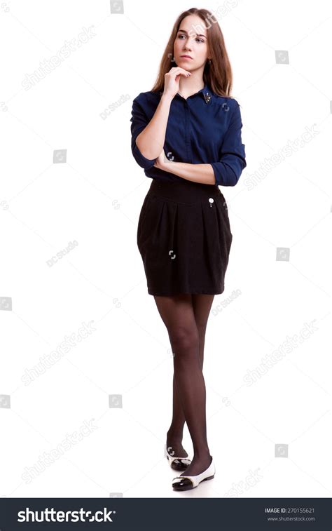 Business Person Full Body In Studio Shooting Over White Background