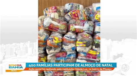 400 famílias participam do Almoço de Natal Ação foi realizada pela