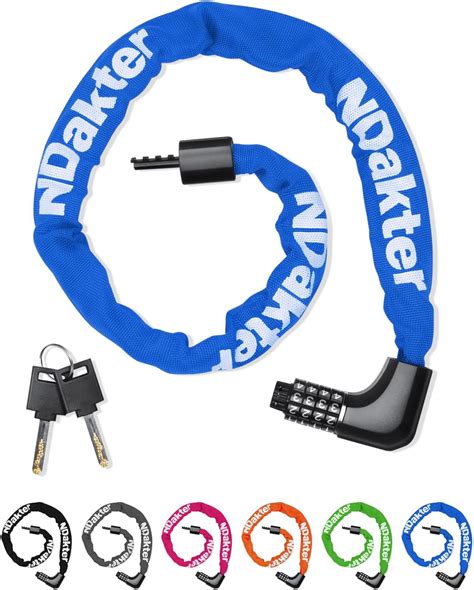 Ndakter Bike Lockbike Chain Lock With 2 Ways To Unlock4