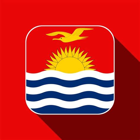 Premium Vector Kiribati Flag Official Colors Vector Illustration