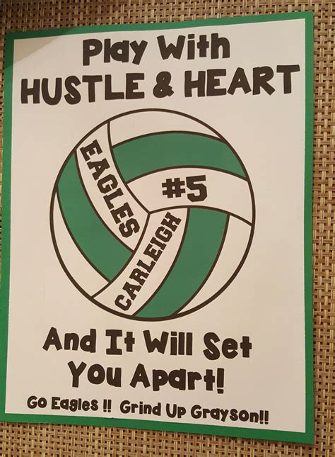 Printable Volleyball Locker Signs