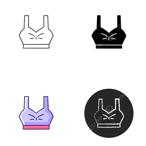 Bra Top Icon Set Lingerie Outline Vector Set Lingerie Outline Png