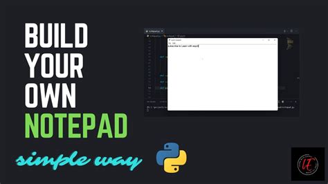 Build Your Own Notepad Simple Way Python Learn With Esprit Youtube