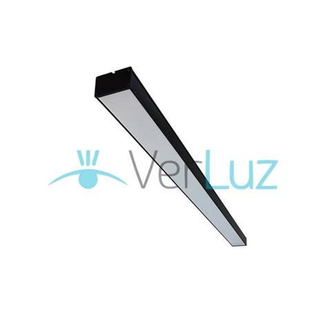 Luminaria Lineal LED 28 watt IP20 Negra Colgante o Sobrepuesta Luz Fría