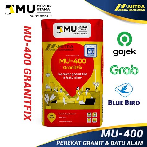 Jual SEMEN MU 400 PASANG GRANIT DAN BATU ALAM 25 KG MORTAR UTAMA