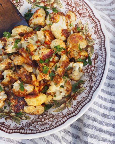 Bourbon Brown Butter Roasted Cauliflower Domestikatedlife