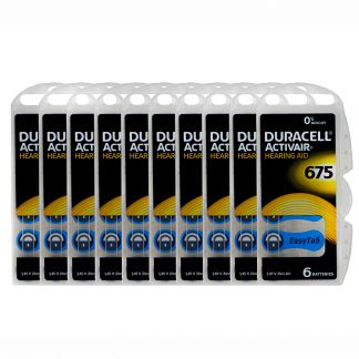 Duracell Hearing Aid Batteries Size 675 Pack Of 10 Strips