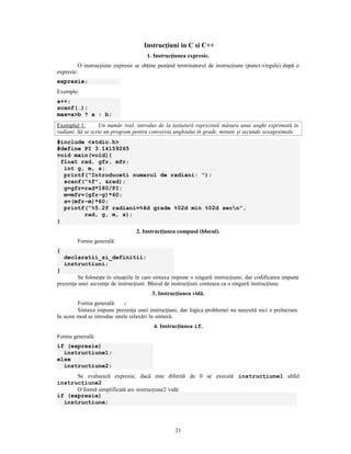 Instructiuni In C Si C PDF