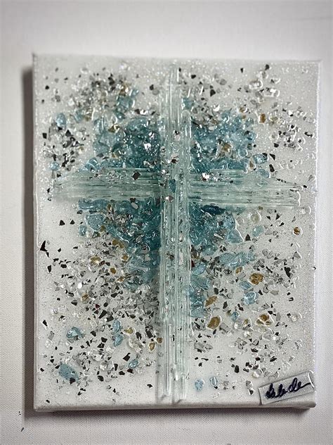 broken glass art on canvas - For The Greater Column Photographs