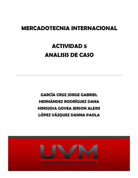 A5 DPLV actividad 5 de mercadotecnia internacional GARCÕA CRUZ