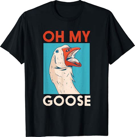 Omg Oh My Goose Cute Funny Geese Bird Lover T Shirt Clothing Shoes And Jewelry