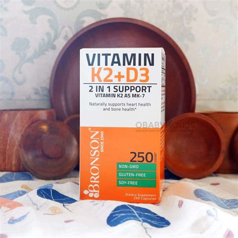 Bronson Vitamin K D Iu Capsules Original Import Usa