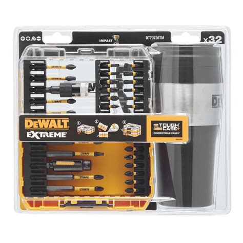 Dewalt Dt Tm Qz Flextorq Toughcase Bit Set Mug X Pcs