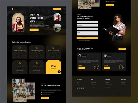 Creative Design agency website templates by Shamsunnahar ~ EpicPxls