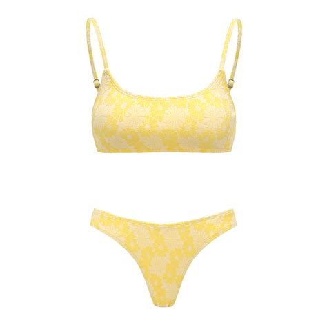 Yukari Swim Pieces Swimsuit Bikini Set Floral Pattern High Cut Bathing Suit Lazada PH