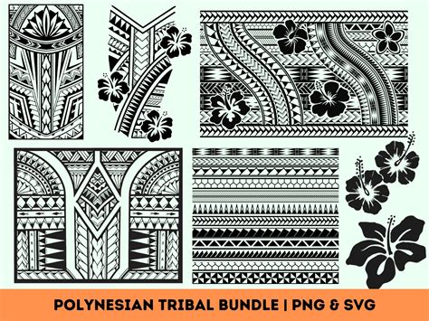 Polynesian Tribal Bundle Svg And Png Graphics Etsy