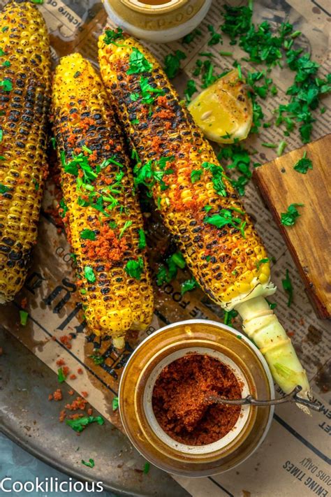 Indian Street Style Corn On The Cob Masala Bhutta Desi Street Food