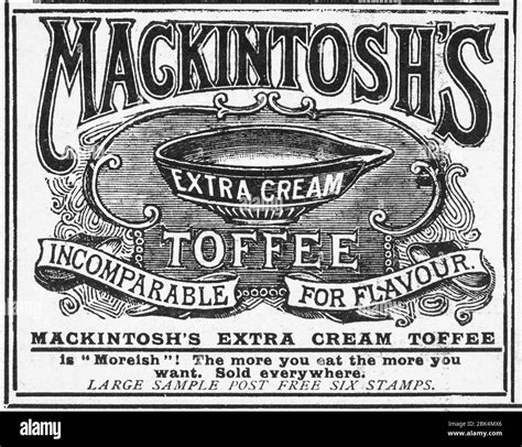 Old Victorian Newsprint Food Advert From Early 1900s In The Days