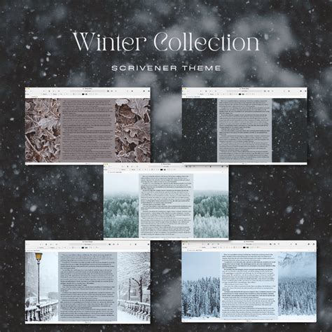 Winter Collection Scrivener Themes Scrivener Themes Mac Os Etsy