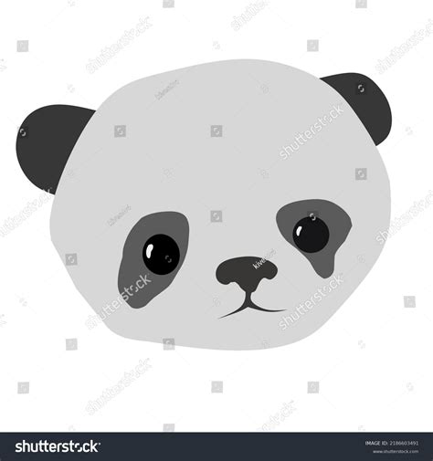 Cute Baby Panda Face Avatar Beautiful Stock Illustration 2186603491 ...