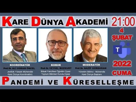 Prof Dr Veysel Bozkurt Pandemi Ve K Reselle Me Youtube