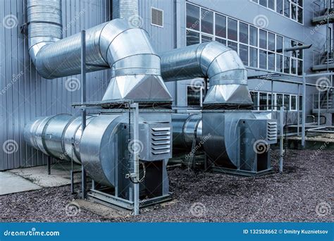 Industrial Ventilation Outdoor Modern Fan Duct Metallic Stock