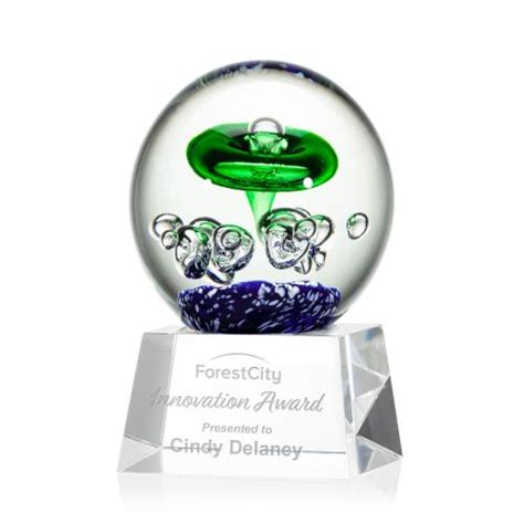 Aquarius Clear On Robson Base Globe Glass Award