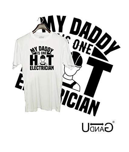 Buy Udnag Unisex Round Neck Graphic Electrician My Daddy Polyester