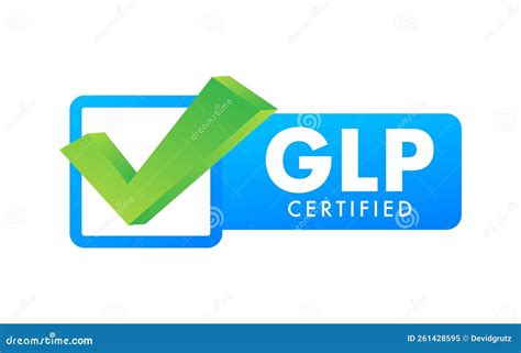 Glp Good Laboratory Practice Certified Sign Label Vector Stock