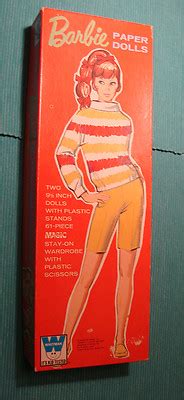 Uncut Vintage Barbie Paper Dolls Magic Stay On Clothes