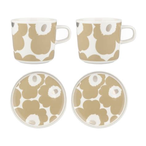 Unikko Tasse Mit Untertasse 20 Cl 2er Pack Marimekko → Nordicnest De