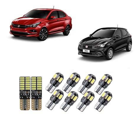 Kit Led Premium Fiat Argo Cronos Branco Puro Internas Teto