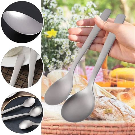 Портативная титановая ложка | AliExpress