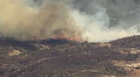 Brush fire breaks out in rural East County