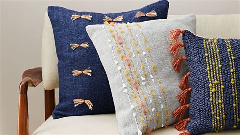 Embroidered Throw Pillows | Martha Stewart