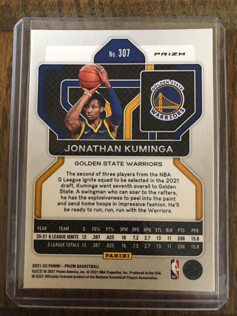 Panini Prizm Jonathan Kuminga Hyper Prizm Rookie Parallel