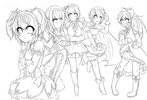 Mahou Shoujo Madoka Magica Coloring Pages - AniYuki.com