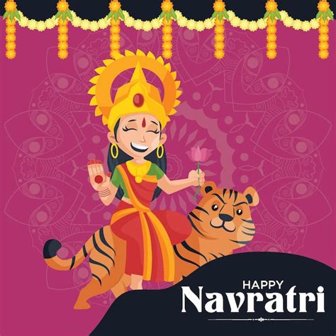 Premium Vector Banner Design Of Happy Navratri Indian Festival Template