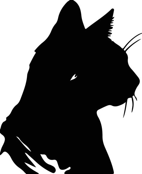 Singapura Cat silhouette portrait 38495189 Vector Art at Vecteezy