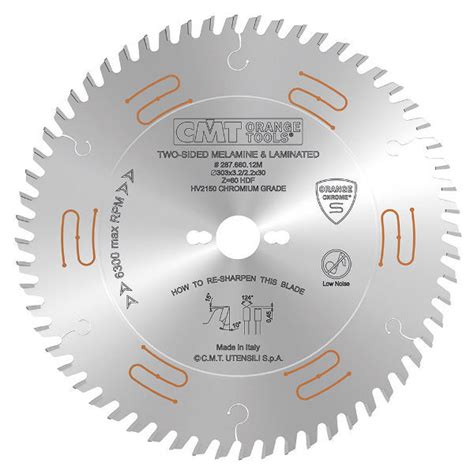 Lame De Scie Circulaire 285 Chromefinish Series CMT Orange Tool