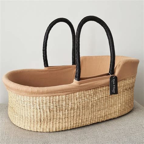 Cotton Moses Basket Liner Beige Petit Filippe