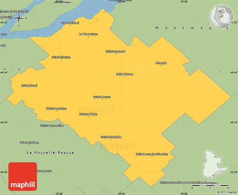 Savanna Style Simple Map Of Bellechasse