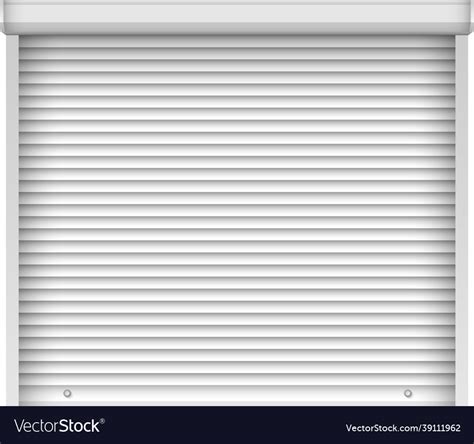 Realistic white shutter door for metal gate Vector Image