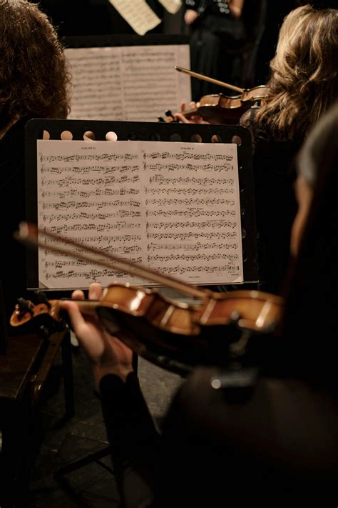 Persons Playing Violin in an Orchestra · Free Stock Photo