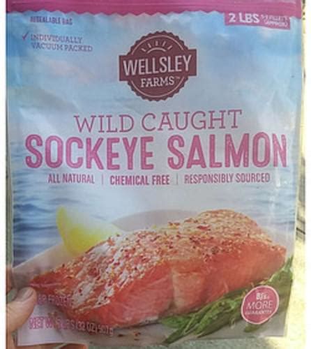 Wellsley Farms Wild Caught Sockeye Salmon 113 G Nutrition