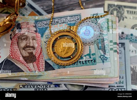 American Dollars Egyptian Pounds And Saudi Arabia Riyals Banknotes