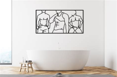 Naked Men Wall Decor Nu Men Metal Decor Naked Men Body Nu Men Body Decor Couple Metal Wall
